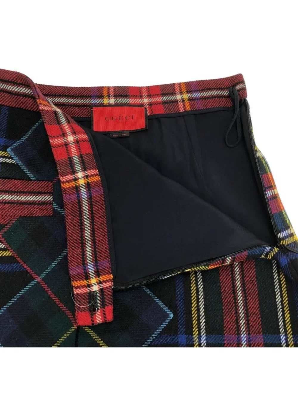 Gucci Wool Check Skirt Mix 38